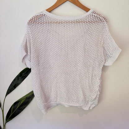 Cotton On Size U/Arm to U/Arm 57cm Open Knit Short Sleeve Top