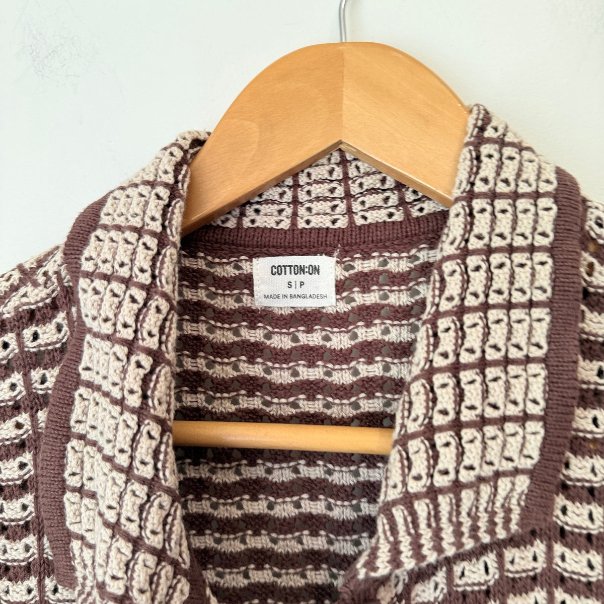 Cotton On Size S Open Knit Short Sleeve Button Up Cardigan