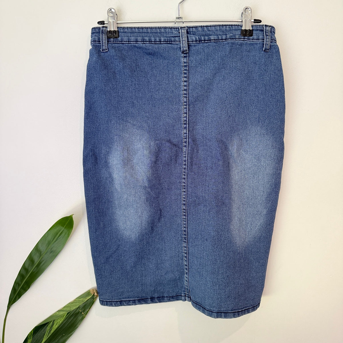 Brand Unknown Size M | Waist 70cm Button Fly Denim Midi Skirt