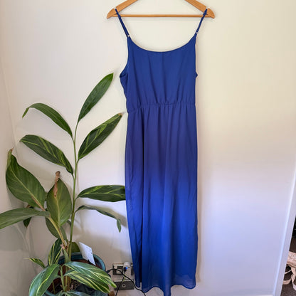 Pagani Size 12 Wrap Front Elastic Waist Chiffon Maxi Dress