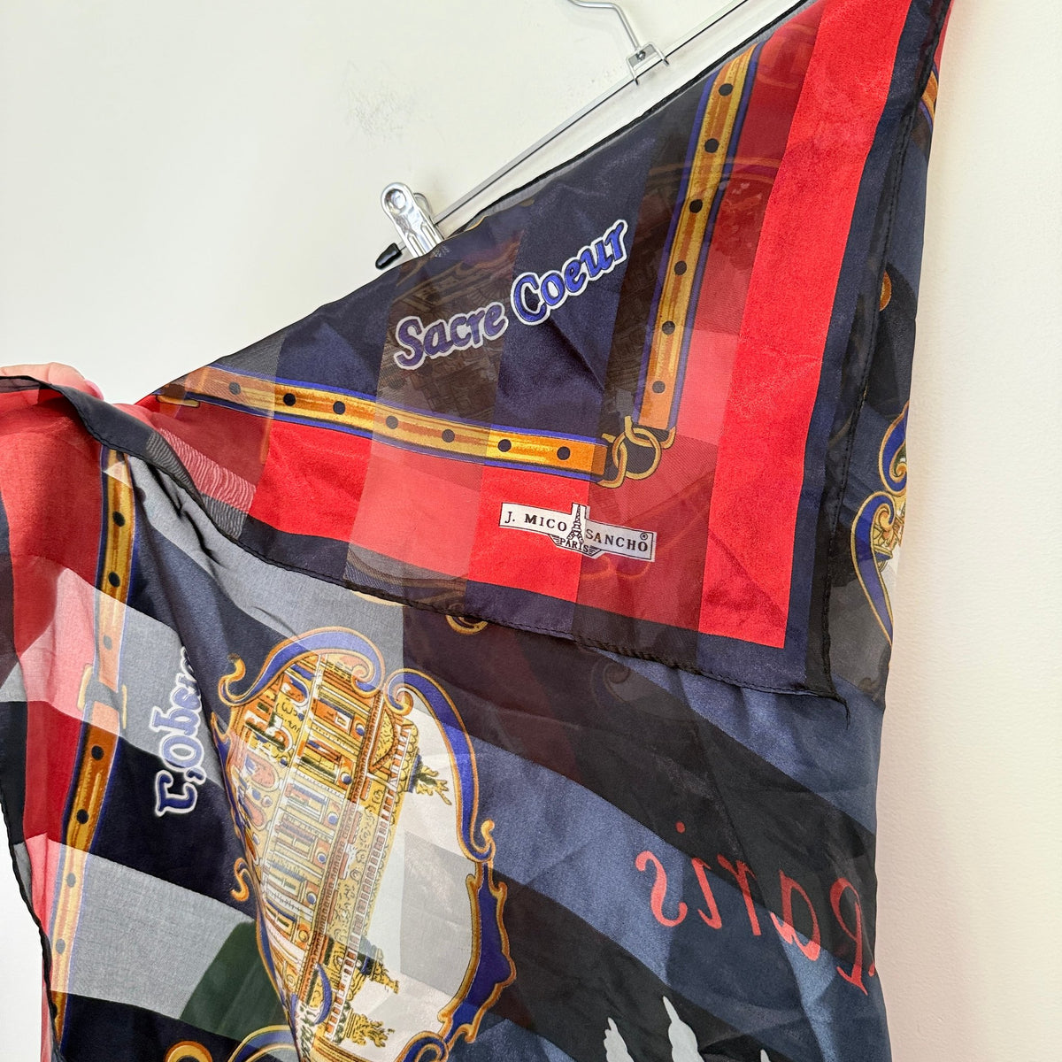 J. Mico Sancho Paris Landmarks Print Square Scarf