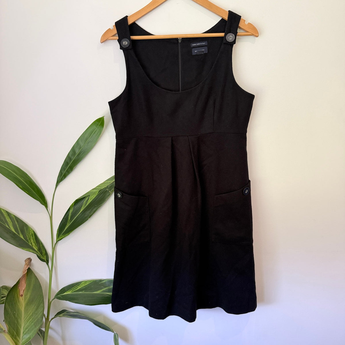 Witchery Size 10 Wool Cashmere Blend Pinafore Dress