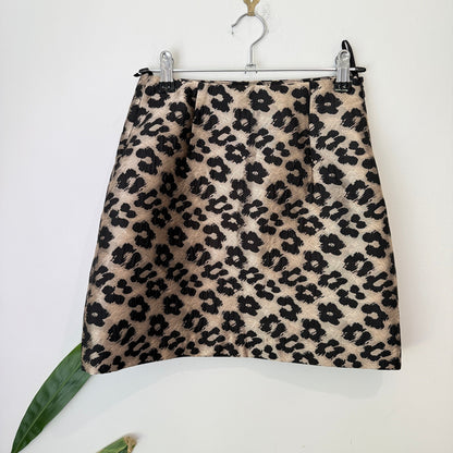 Superscape Size S | Waist 64cm Leopard Jacquard Mini Skirt