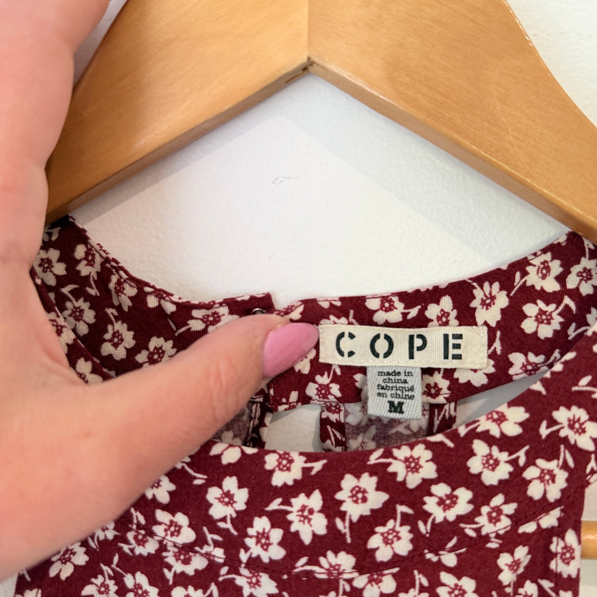 Cope Size M Floral Print Halter Neck Dress