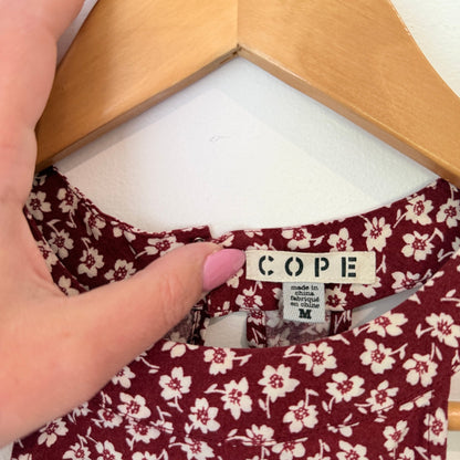 Cope Size M Floral Print Halter Neck Dress
