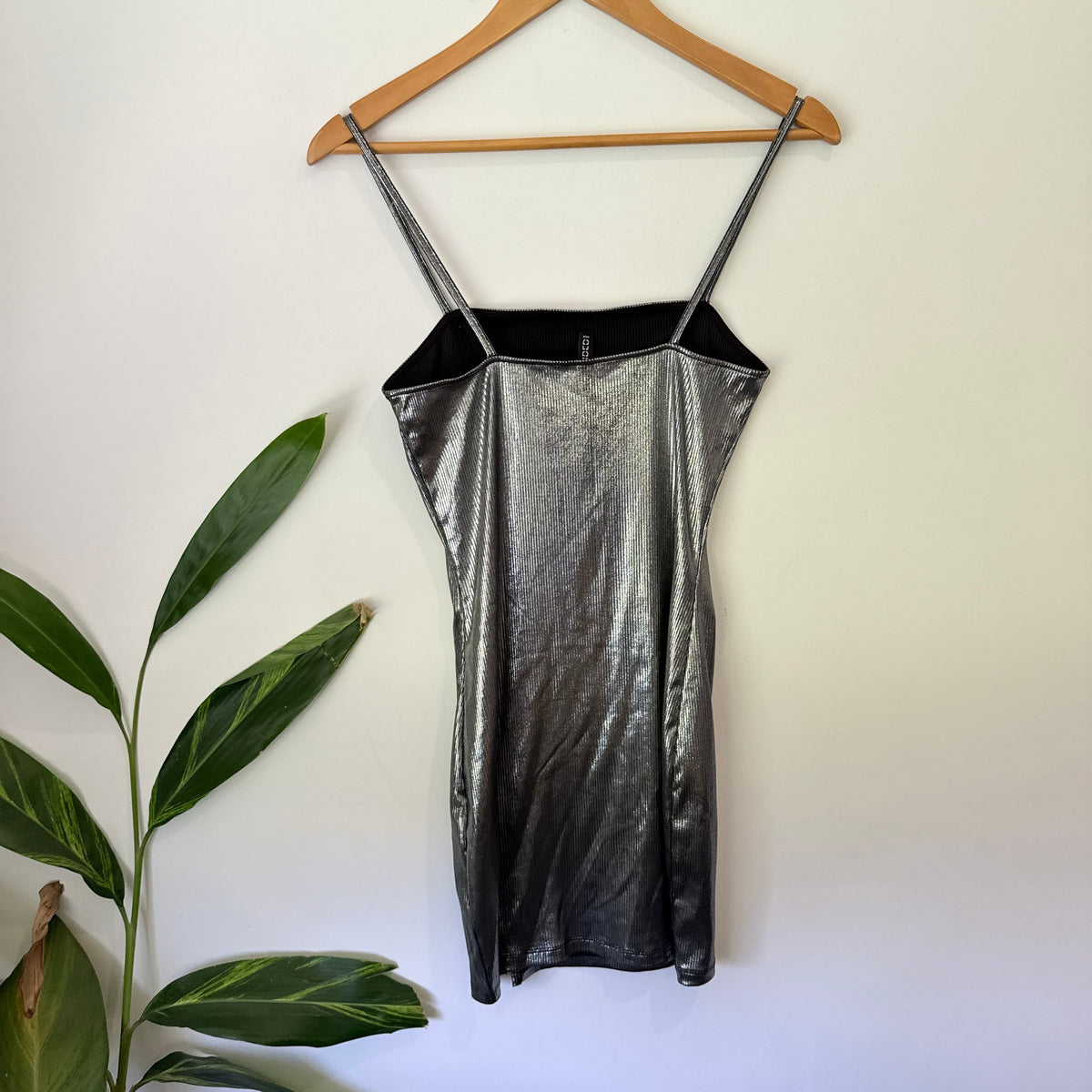 H&M Divided Size M Metallic Strappy Bodycon Mini Dress