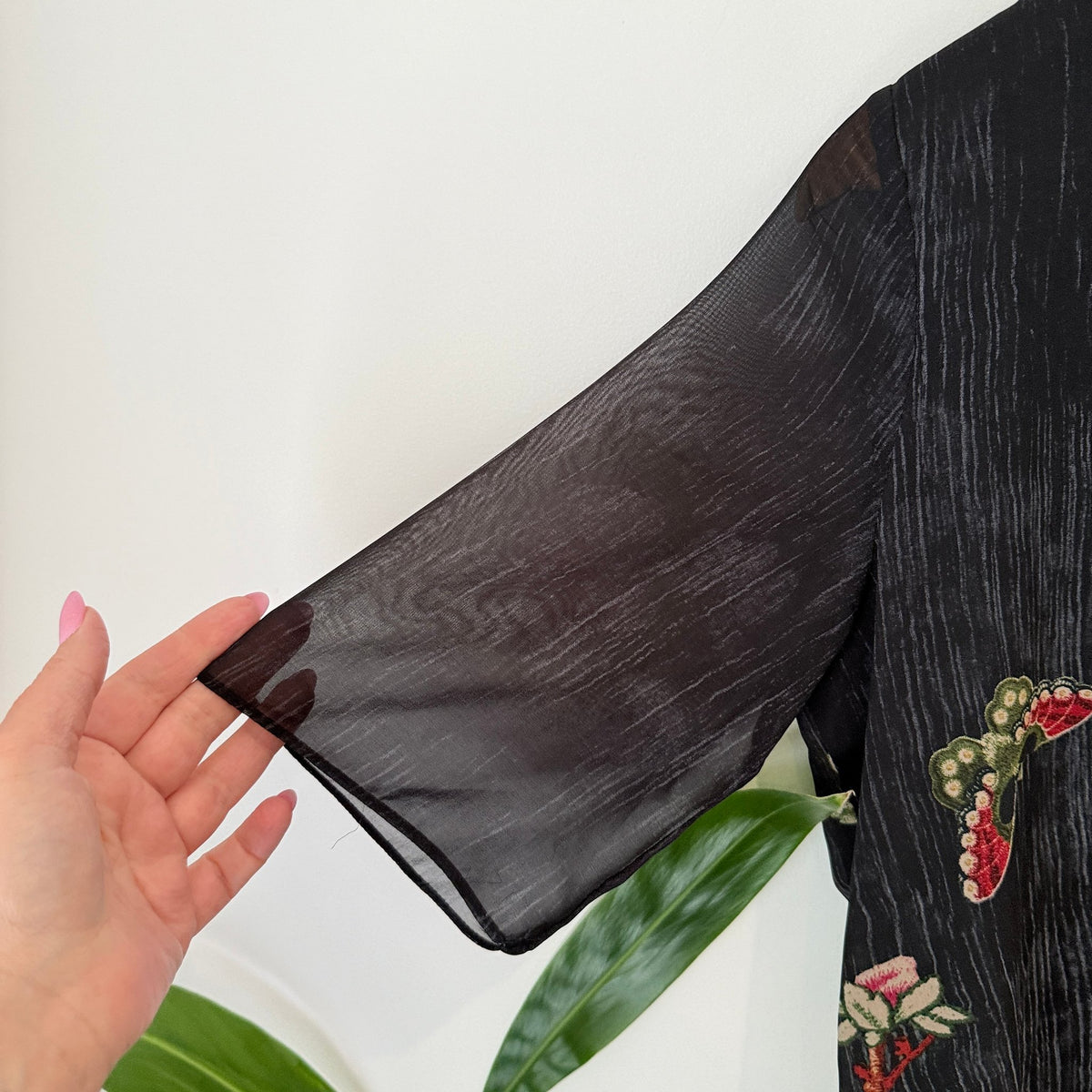 Brand Unknown U/Arm 51cm Floral Silk Blend Tunic Dress