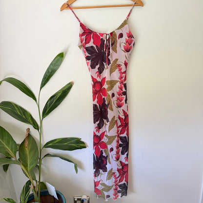 ID-C Size XS Floral Print Strappy Maxi Dress