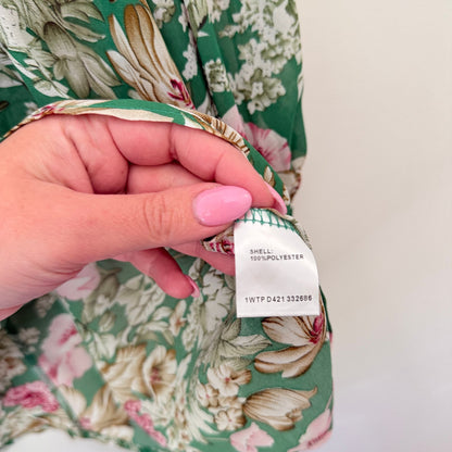 Mirrou Size 14 Floral Print Puff Sleeve Blouse