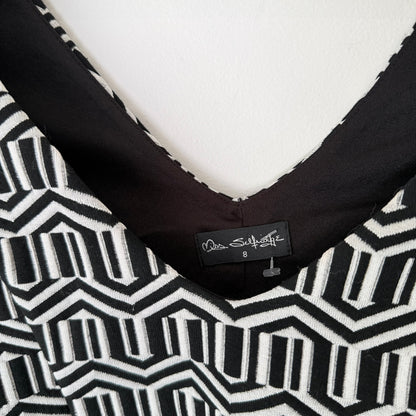 Miss Selfridge Size 8 Geometric Jacquard Belted Playsuit – photo 2