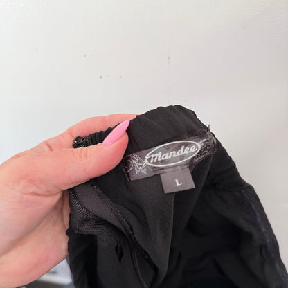 Mandee Size L Strapless Peplum Mini Dress