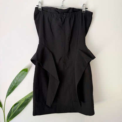Mandee Size L Strapless Peplum Mini Dress