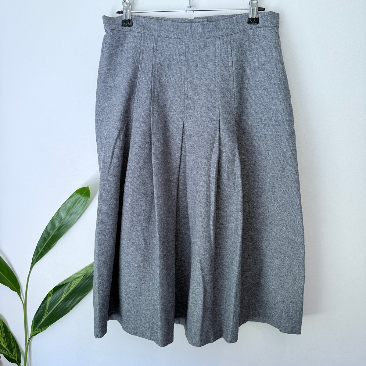 Vintage Paul’s Waist 78cm Wool Blend Pleated Midi Skirt