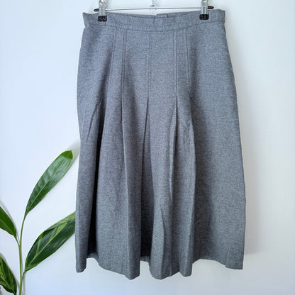 Vintage Paul’s Waist 78cm Wool Blend Pleated Midi Skirt