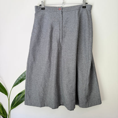 Vintage Paul’s Waist 78cm Wool Blend Pleated Midi Skirt