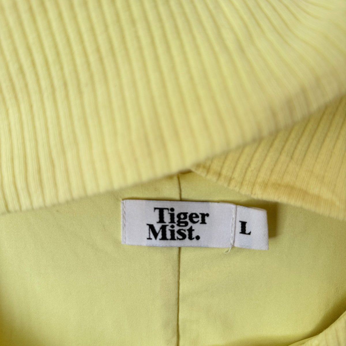 Tiger Mist Size L Rib Knit Cut Out Mini Dress