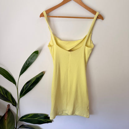 Tiger Mist Size L Rib Knit Cut Out Mini Dress