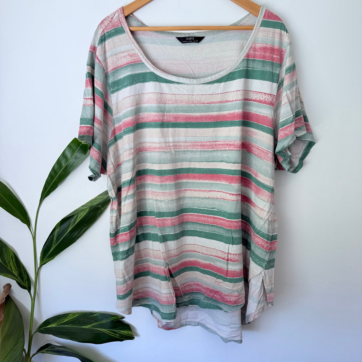 Sara Size 26 Stripe Cotton Tee