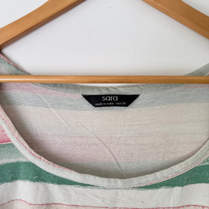 Sara Size 26 Stripe Cotton Tee