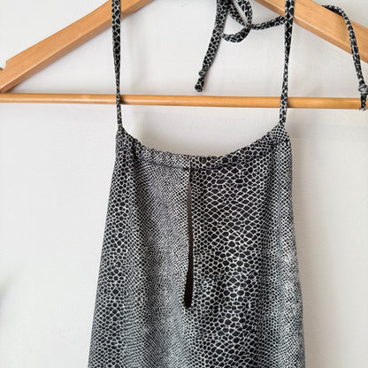 Kiss Kiss Designs Size 8 Snake Print Halter Mini Dress