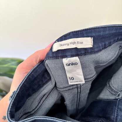 Anko Size 10 Skinny High Rise Jeans