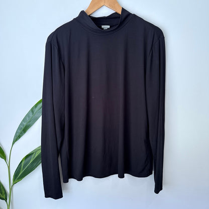 H&M Size XL Ribbed Mock Neck Long Sleeve Top