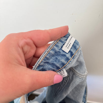 Zara Trafaluc Size 10 Distressed Denim Cut Off Shorts – photo 2