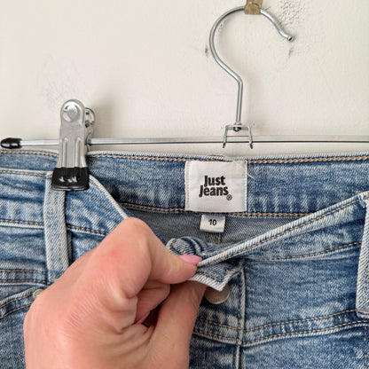 Just Jeans Size 10 Button Front Denim Mini Skirt – photo 2