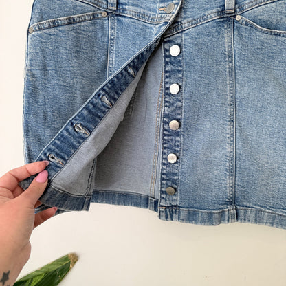 Just Jeans Size 10 Button Front Denim Mini Skirt – photo 4