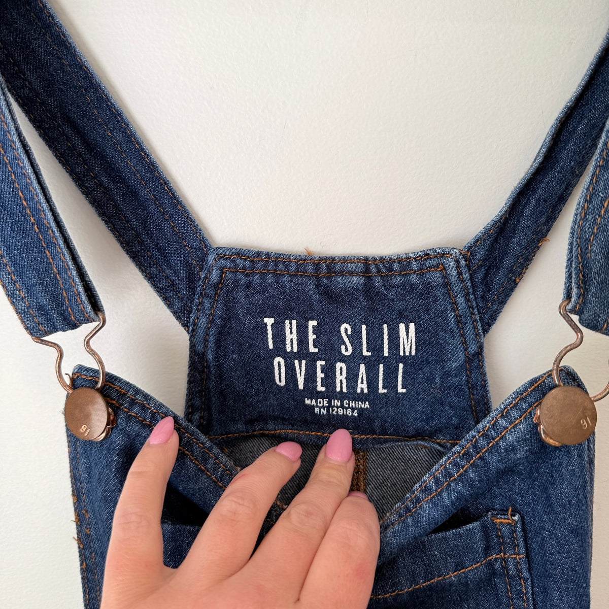 Cotton On Size 12 Slim Denim Overall Shorts – photo 2