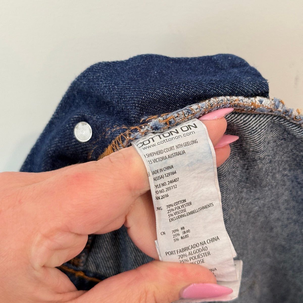 Cotton On Size 12 Slim Denim Overall Shorts – photo 4