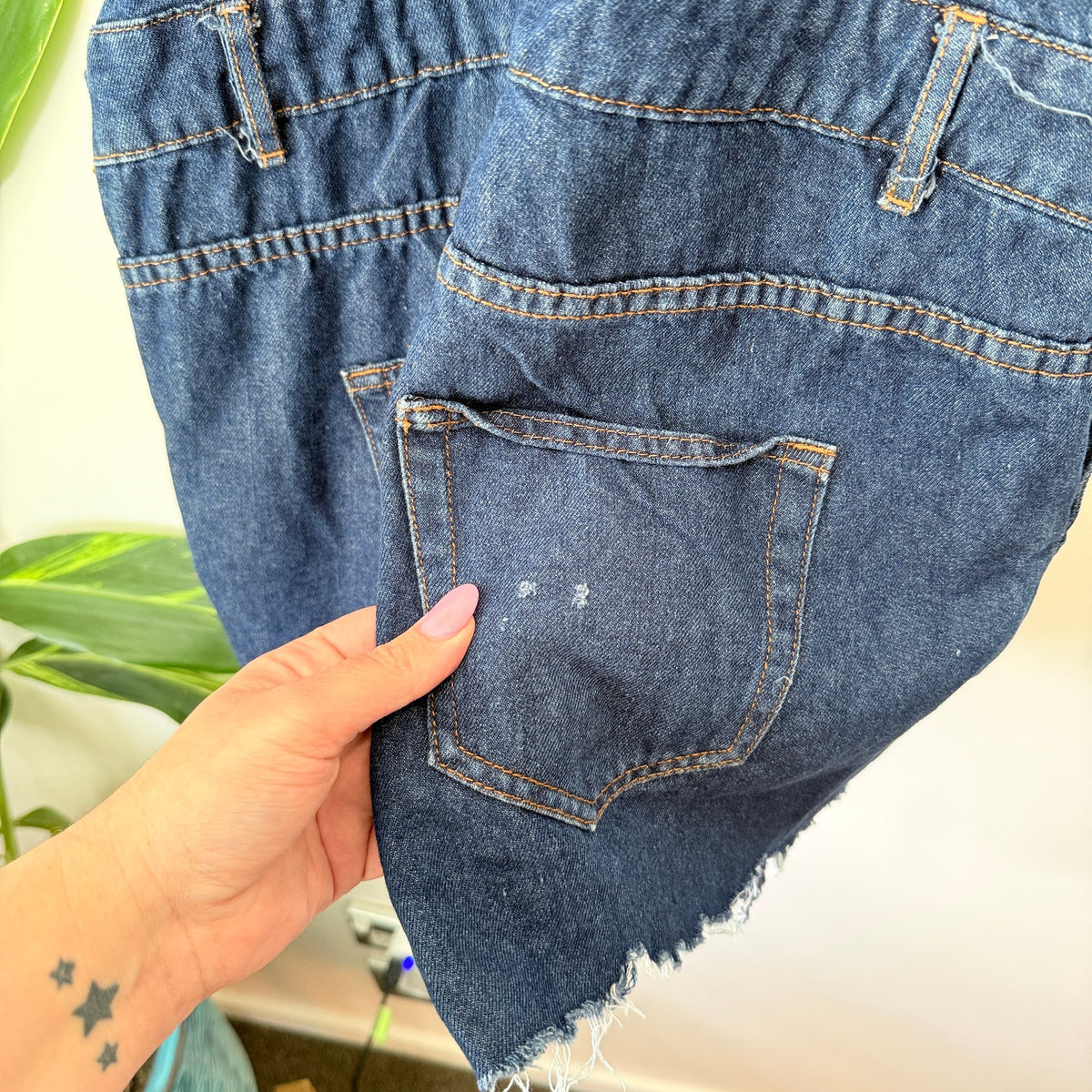 Cotton On Size 12 Slim Denim Overall Shorts – photo 5