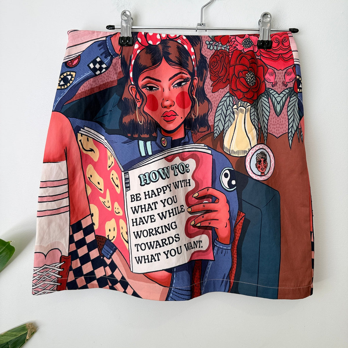 SHEIN X Size M Graphic Print Mini Skirt