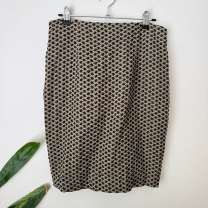 Rough Studios Size M | Waist 78cm Ruched Front Jacquard Pencil Skirt – photo 8