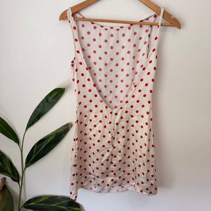 ASOS Design Size 4-6 Spot Print Open Back Mini Dress – photo 4