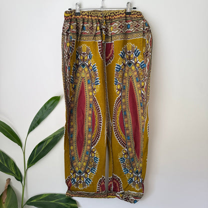 Brand Unknown Size Waist 72cm Dashiki Print Drawstring Harem Pants