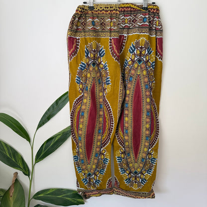 Brand Unknown Size Waist 72cm Dashiki Print Drawstring Harem Pants