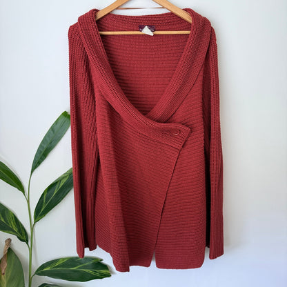Suzanne Grae Size U/Arm to U/Arm 52cm Chunky Knit Wrap Cardigan