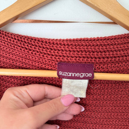 Suzanne Grae Size U/Arm to U/Arm 52cm Chunky Knit Wrap Cardigan