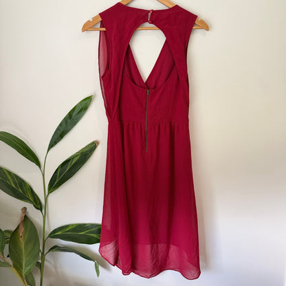 Miss Selfridge Size 10 Chiffon Wrap Front Open Back Sleeveless Dress