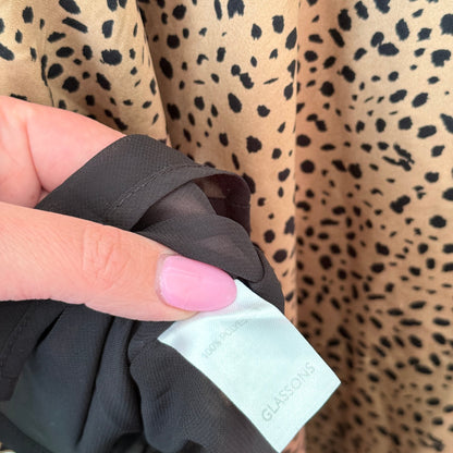 Glassons Size 12 Spot Print Side Split Slip Mini Dress