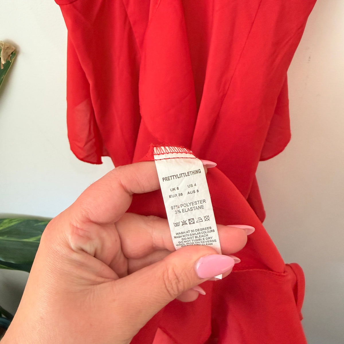 PrettyLittleThing Size 8 Ruffle Frill Maxi Dress