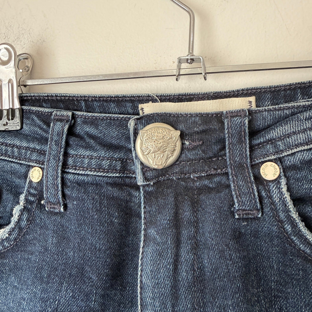 Jazmin Chebar Size 24 | Waist 68cm High Waist Denim Cut Off Shorts