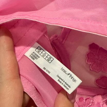 Bras N Things Size 10B Embroidered Mesh Corset Bra Top – photo 2