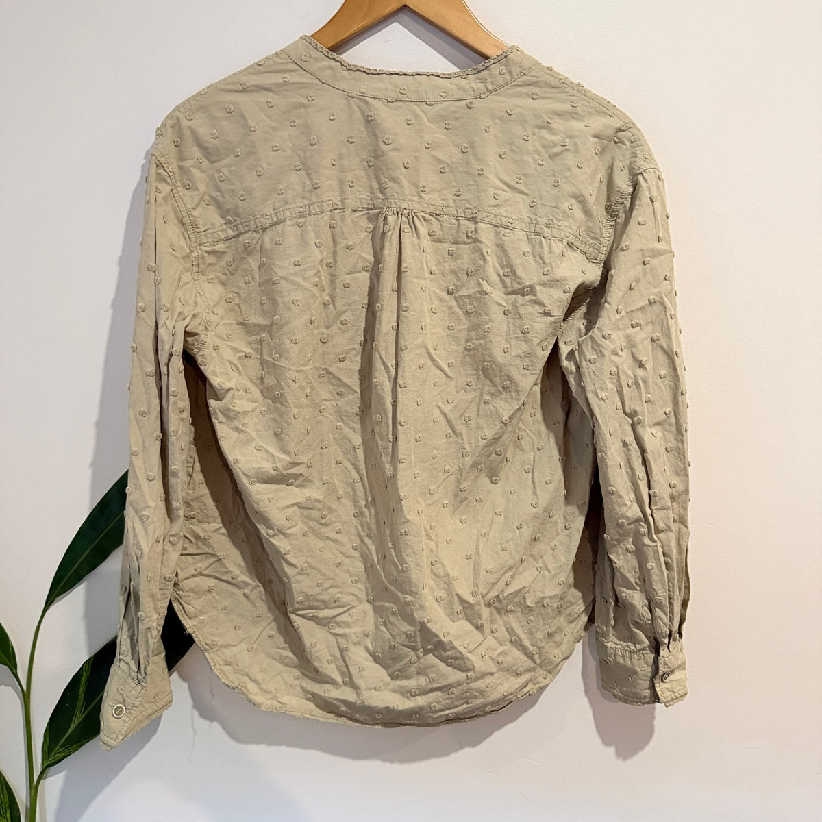 Zara Size S Swiss Dot Long Sleeve Blouse – photo 4