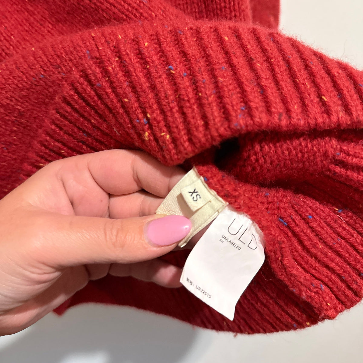 ULD Unlabeled Size XS Speckled Wool Knit Jumper – photo 2