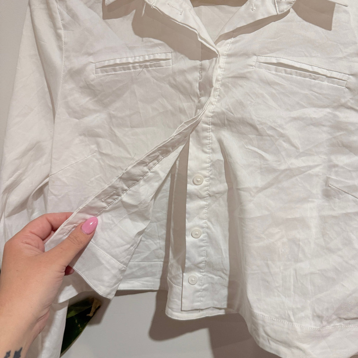 Cue Size 14 Cropped Long Sleeve Button Up Shirt – photo 5
