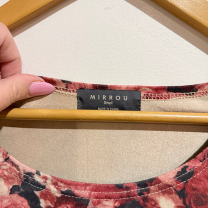 Mirrou Size S Floral Print Three Quarter Sleeve Skater Dress – photo 2