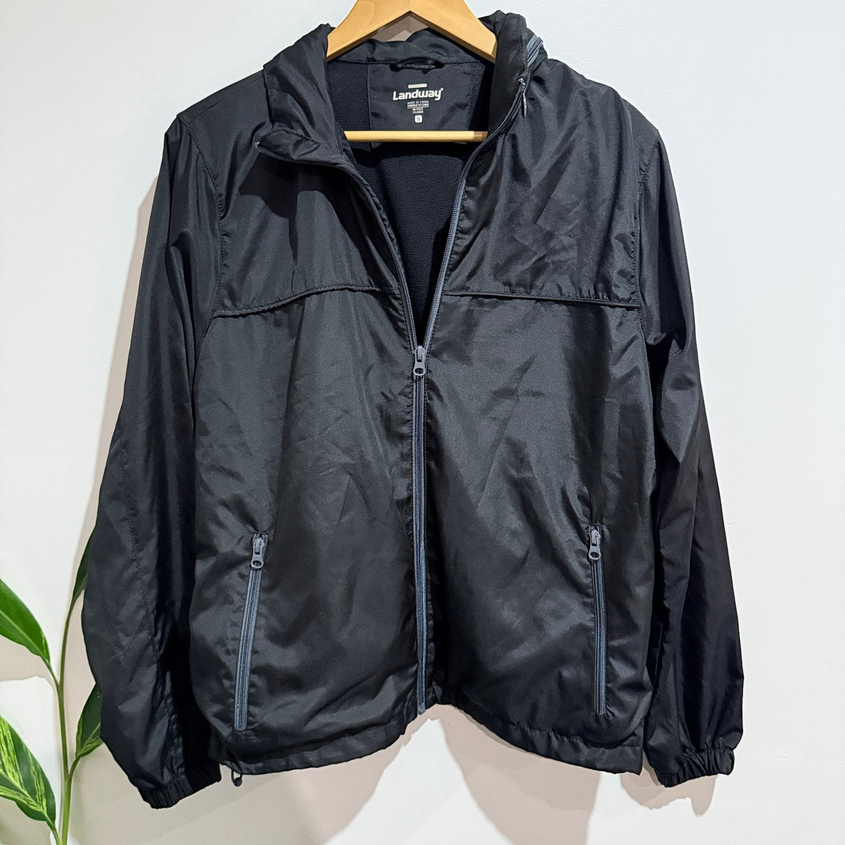 Landway Size S Zip Up Windbreaker Jacket