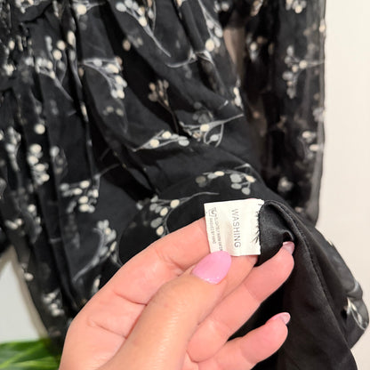 Brand Unknown Size U/Arm to U/Arm 42cm Floral Chiffon Ruffle Neck Mini Dress – photo 2